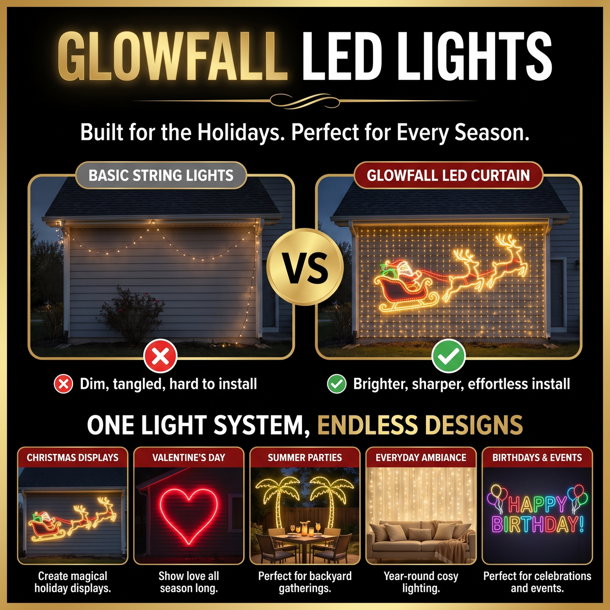 GlowFall vs string lights