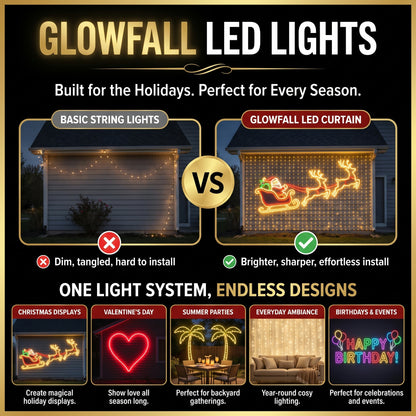GlowFall™ LED Light Curtain